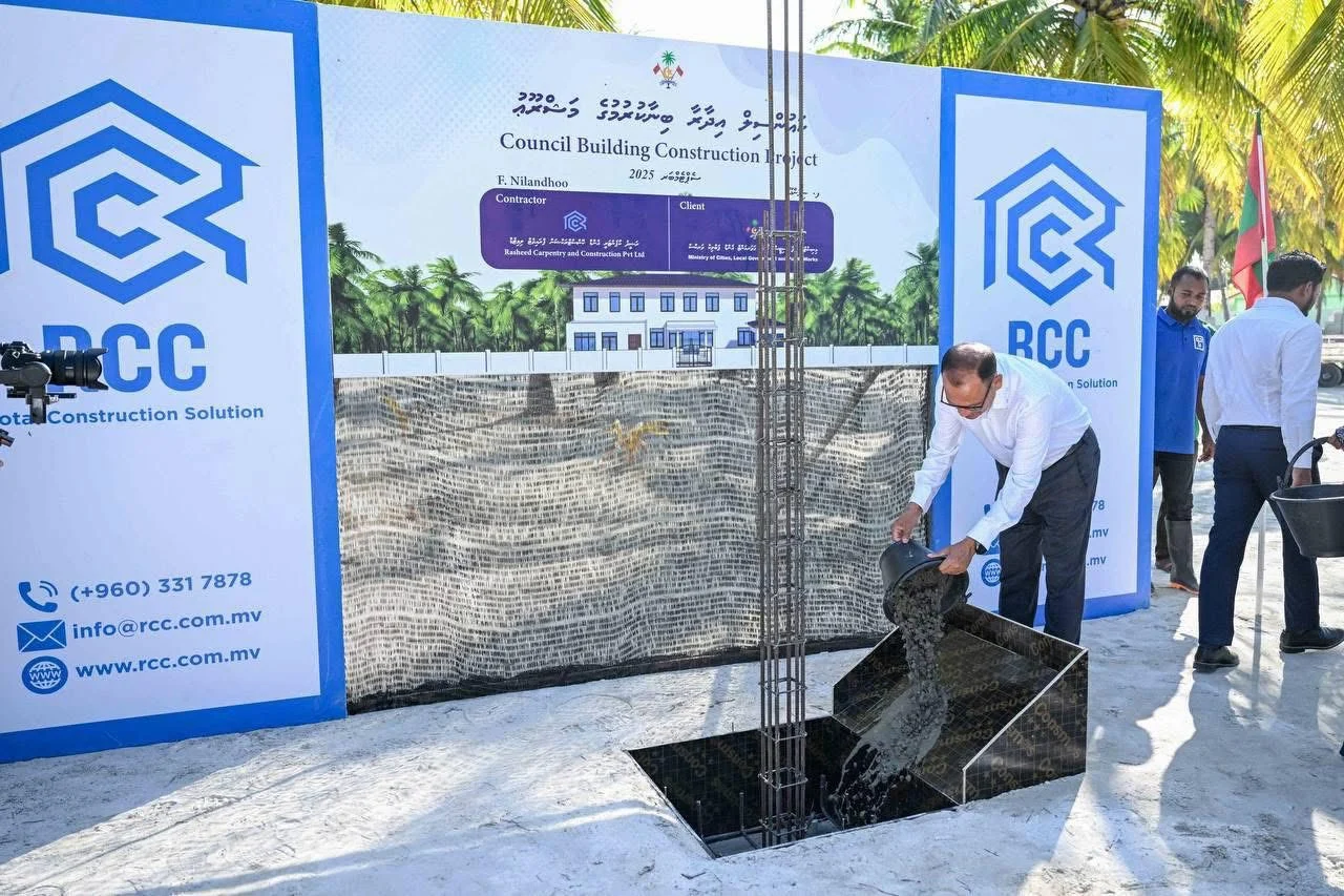 ފ.ނިލަންދޫ ކައުންސިލްގެ އައު އިމާރާތުގެ ޢަމަލީ މަސައްކަތް ފަށްޓަވައި ދެއްވައިފި.
